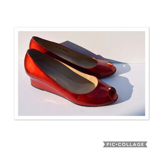Bruno Magli peep toe wedges